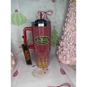 Von Dutch Flame Rhinestone Tumbler